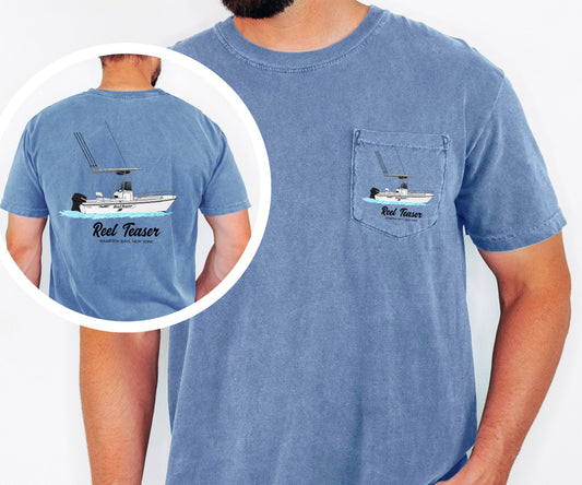Custom Boating Comfort Colors Pocket T-shirt