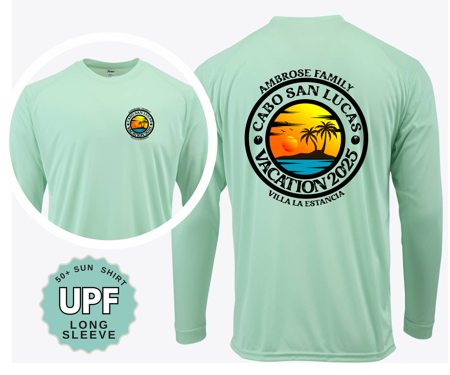 Custom UPF 50+ Family Matching Vacation Sun Shirt