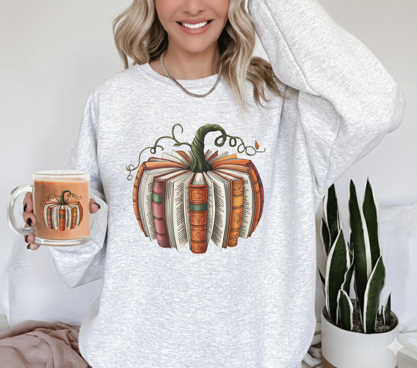 Pumpkin Book Lover Coffee Mug Combo Set