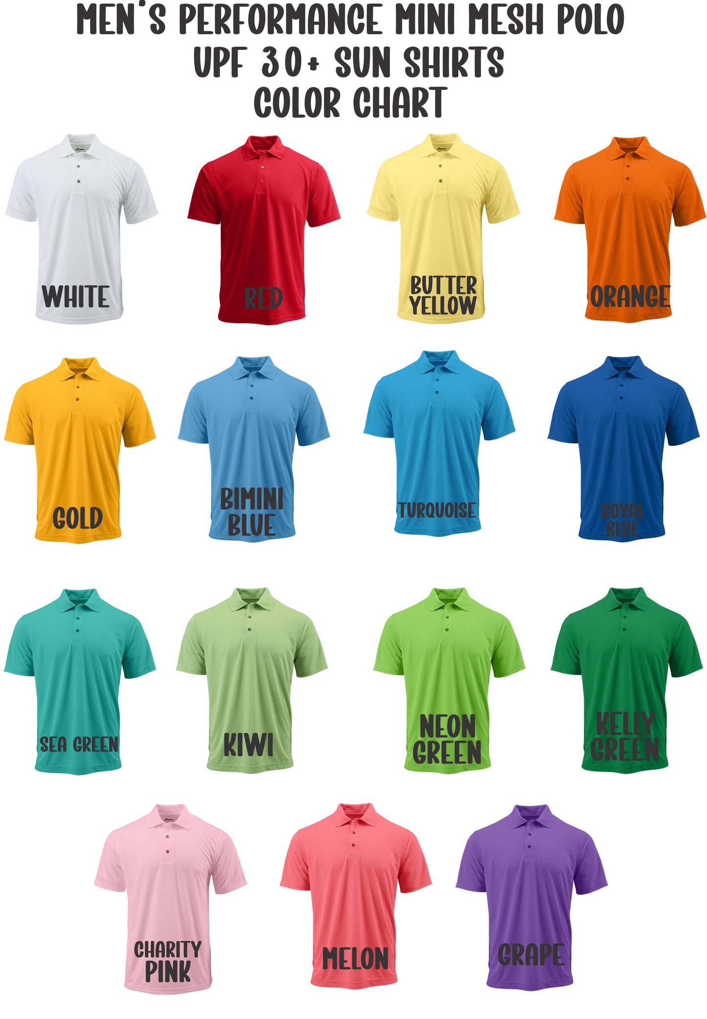 Men's Mini Mesh Performance Polo Short Sleeve Shirt | UPF 30+ Sun Protection