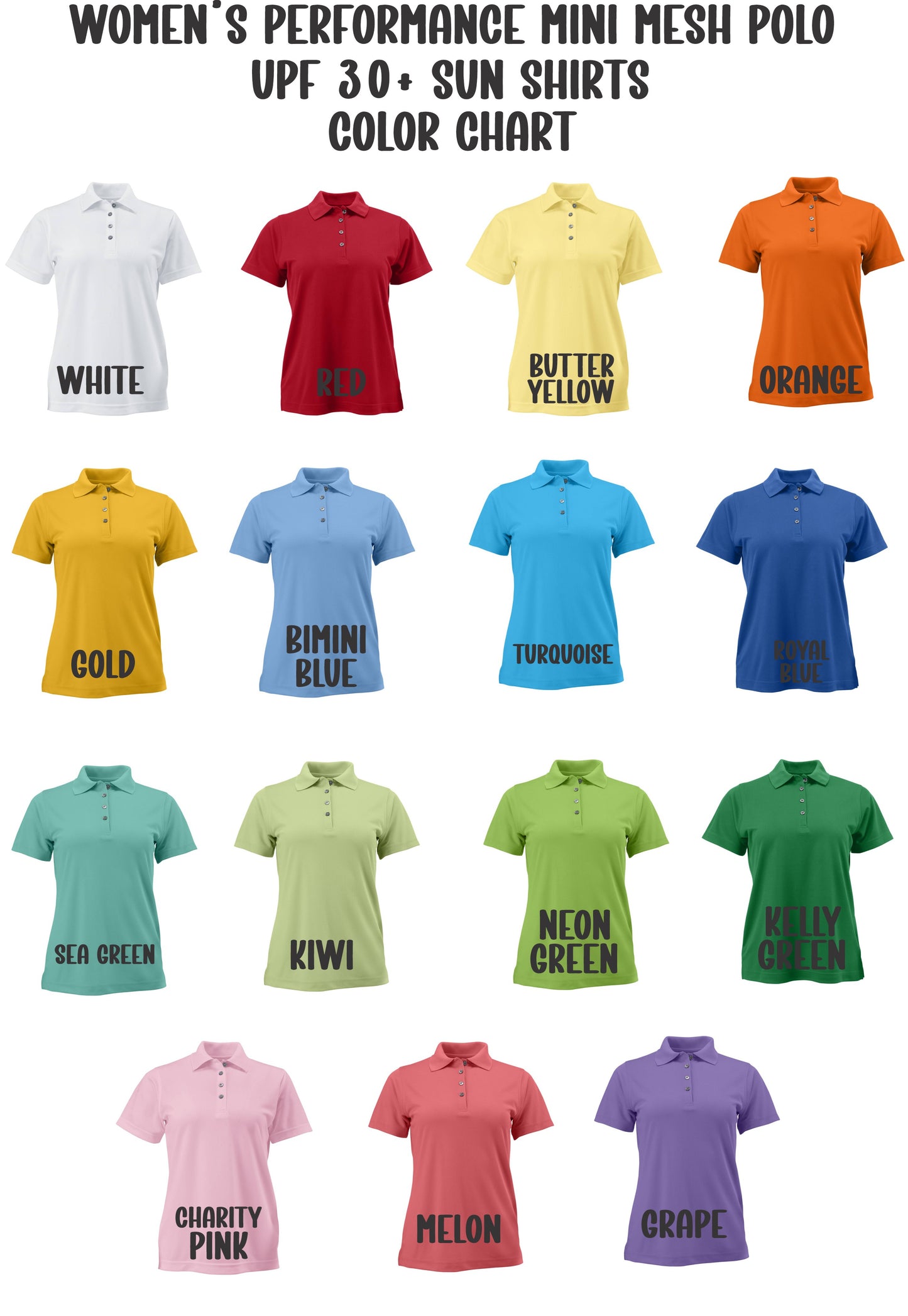 Women's Mini Mesh Performance Polo Short Sleeve Shirt | UPF 30+ Sun Protection