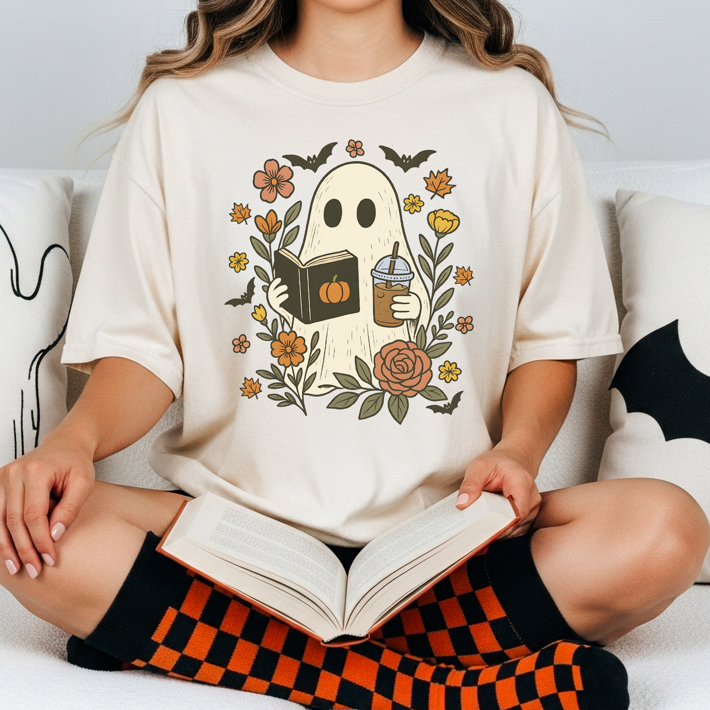 Ghost Reading Coffee Shirt