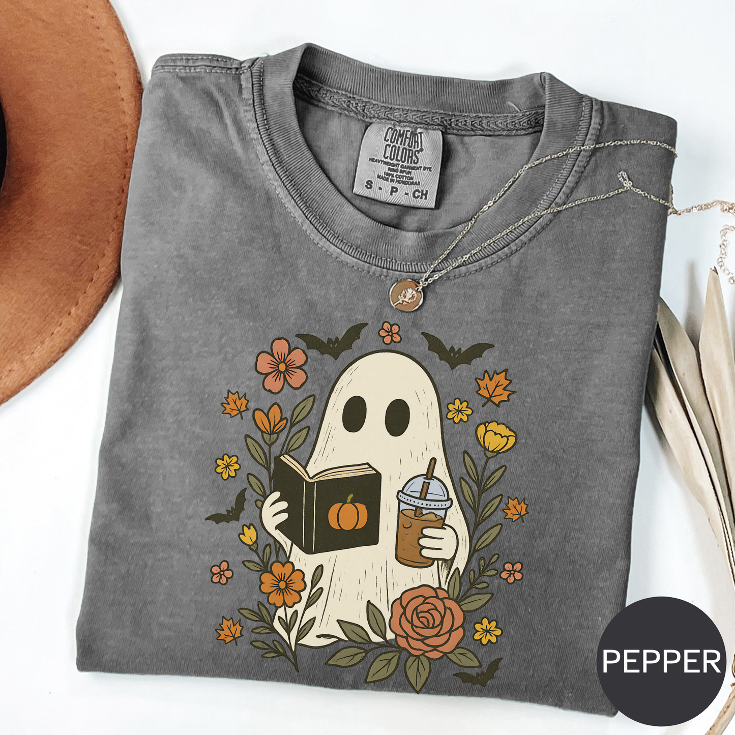 Ghost Reading Coffee Shirt