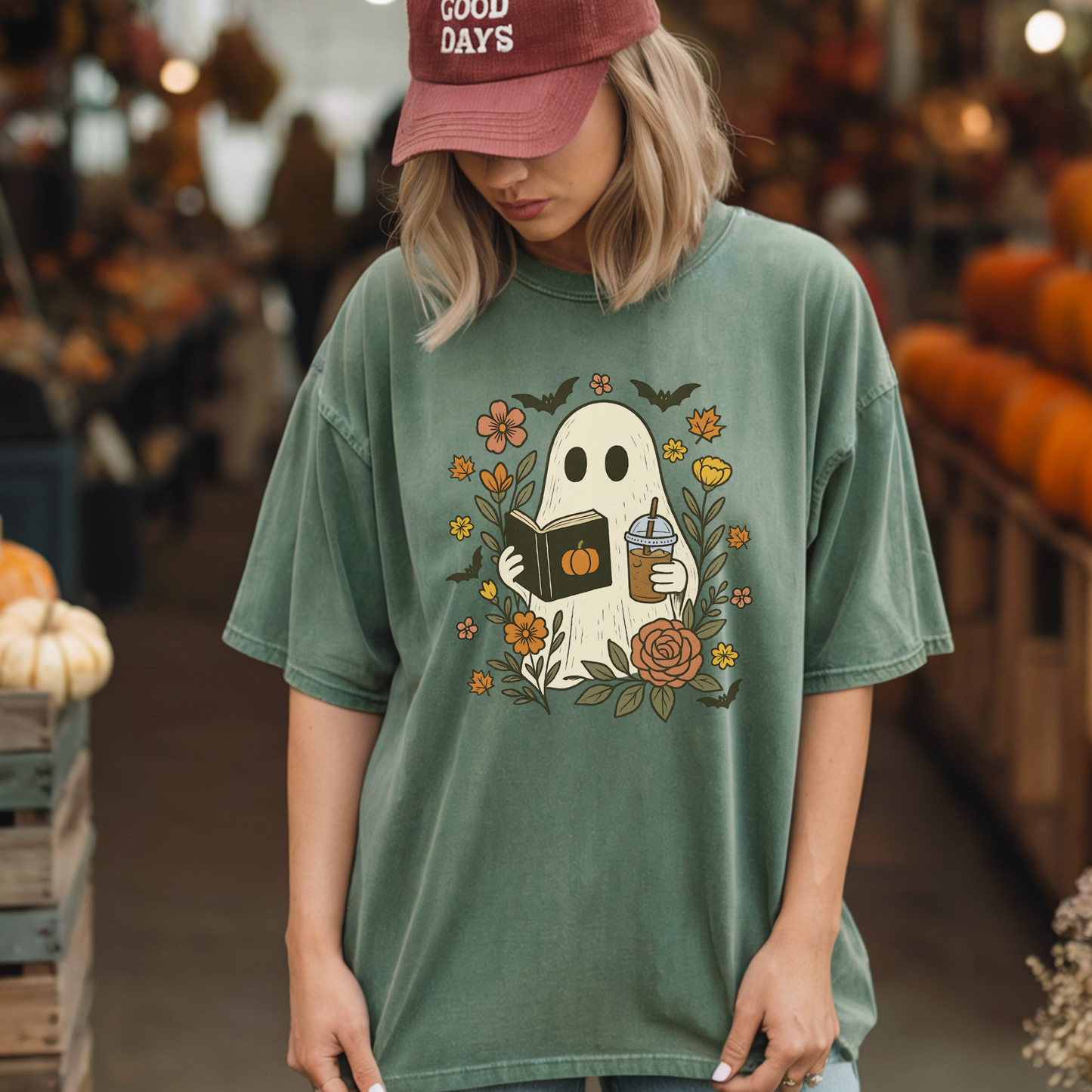 Ghost Reading Coffee Shirt