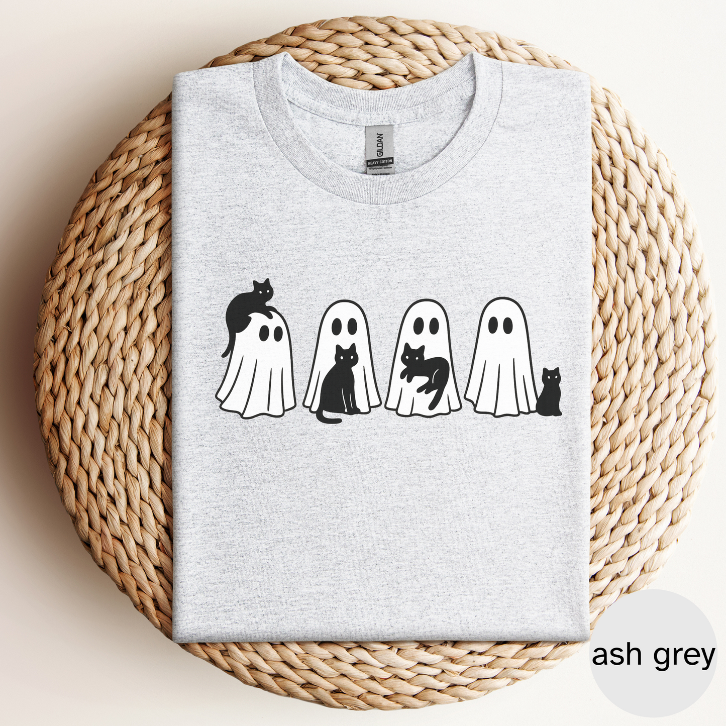 Ghosts and Cats Halloween T-shirt