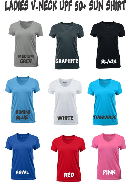 UPF 50+ V-Neck Sun Shirt: Baseball Mom Lightweight Sun Protection