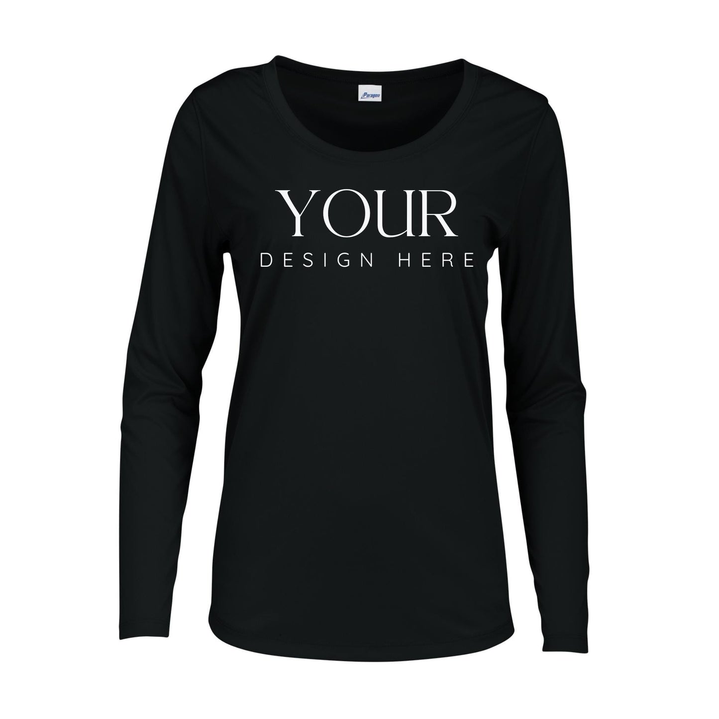 Custom Ladies Fit Performance Shirt: Personalized Lightweight Crewneck
