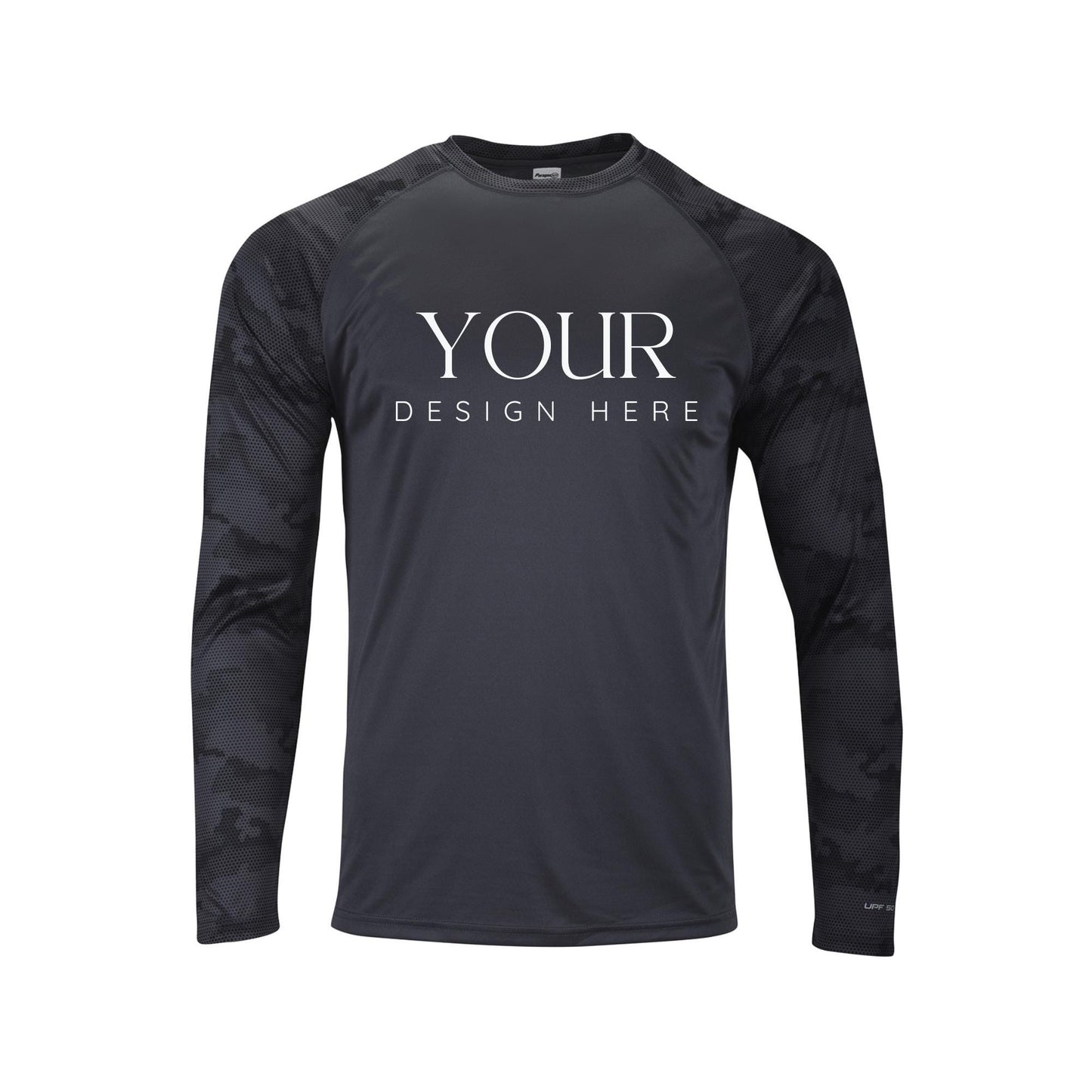 Custom Logo Cayman Camo Long Sleeve UPF 50+ Performance Sun Protection Shirts