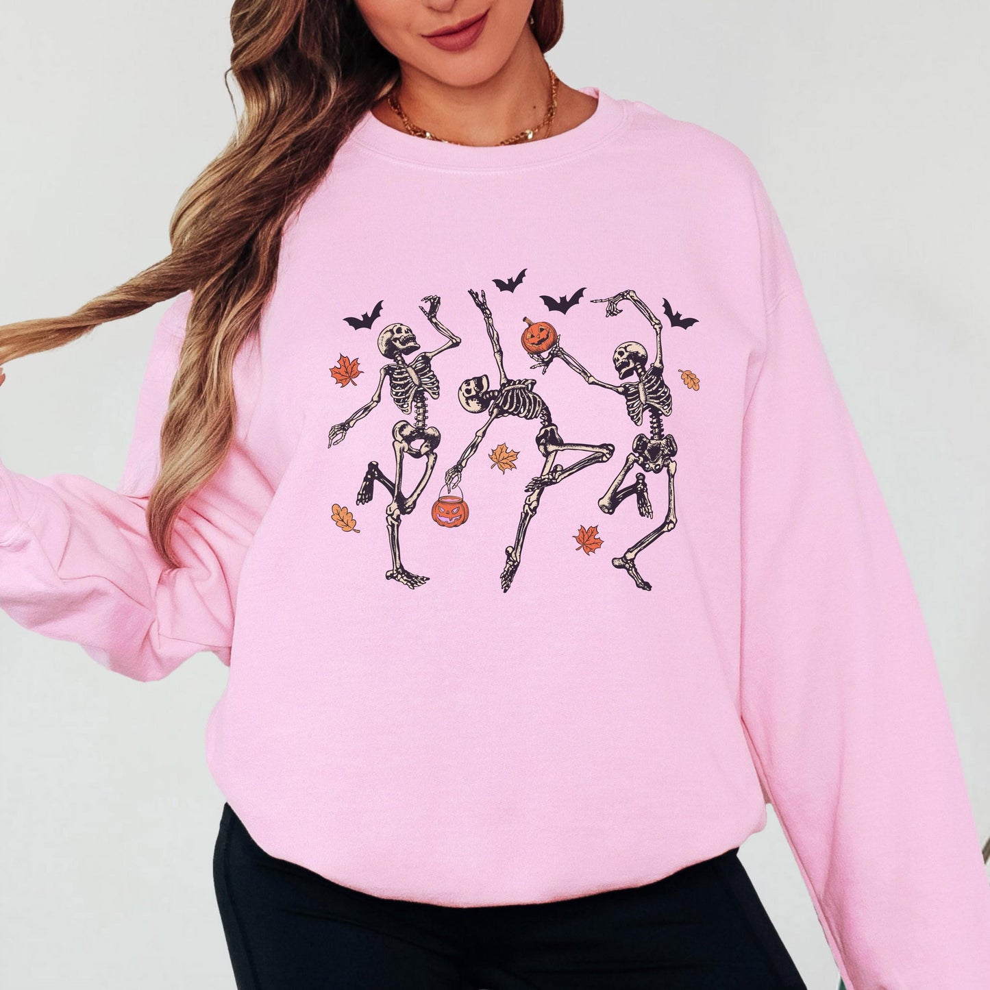 Dancing Skeleton Sweatshirt, Vintage Halloween Crewneck, Spooky Season Sweatshirt, Cute Skeleton Sweatshirt, Fall Crewneck Gift