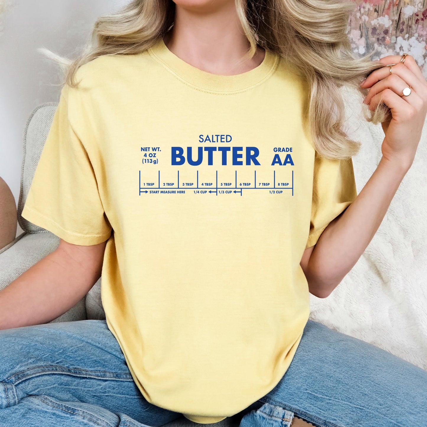 Salted Butter T-shirt: Funny Baking Shirt in Soft Comfort Colors