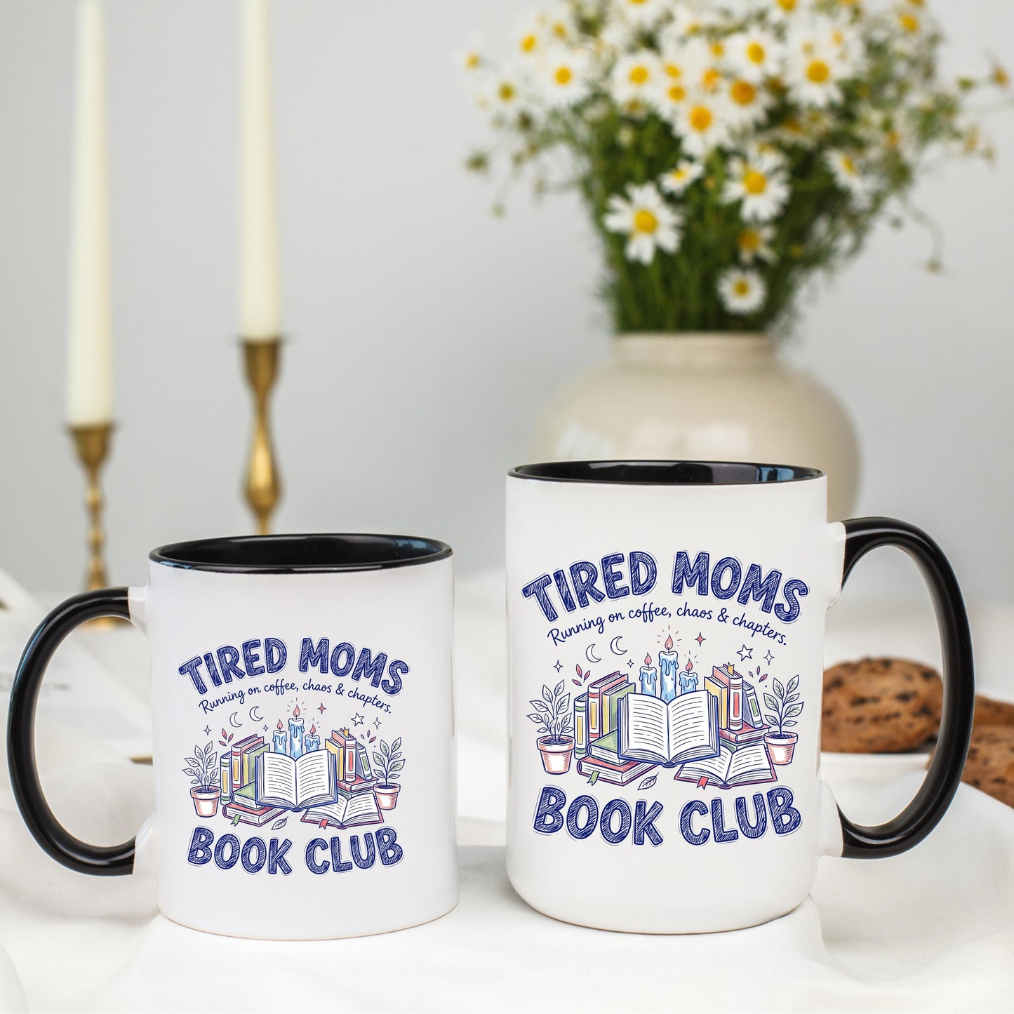 Tired Moms Book Club Coffee Mug, Funny Book Lover Mug, Reading Coffee Cup, Book Club Mug, Ceramic Mug, 11 oz Mug, 15 oz Mug
