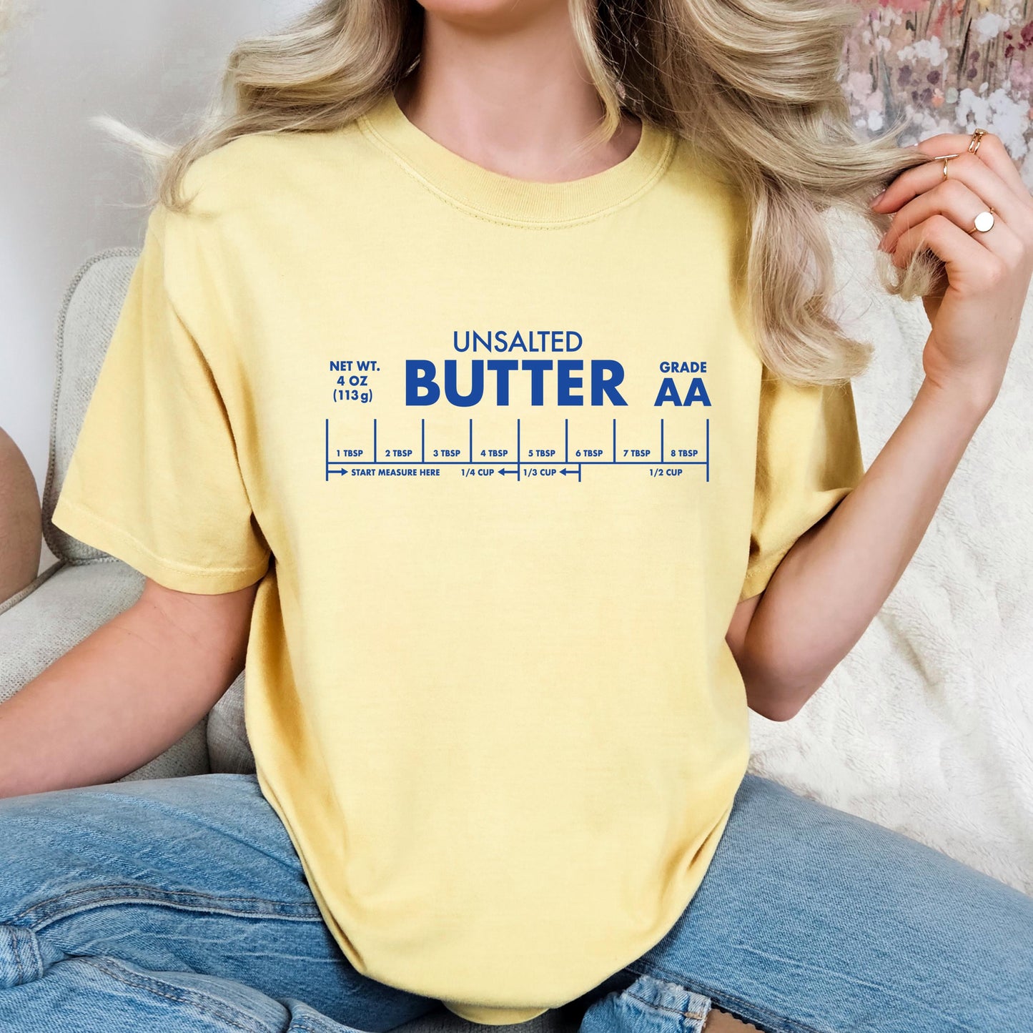 Unsalted Butter T-shirt: Funny Baking Shirt in Soft Comfort Colors