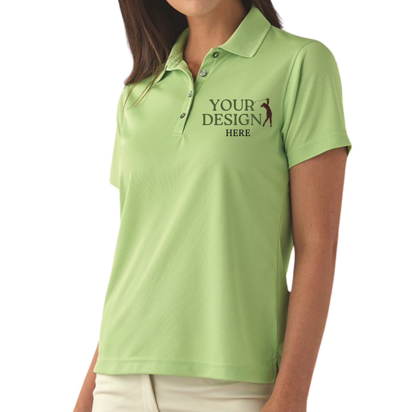 Women's Mini Mesh Performance Polo Short Sleeve Shirt | UPF 30+ Sun Protection