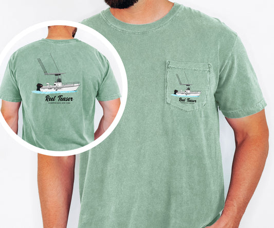 Custom Boating Comfort Colors Pocket T-shirt