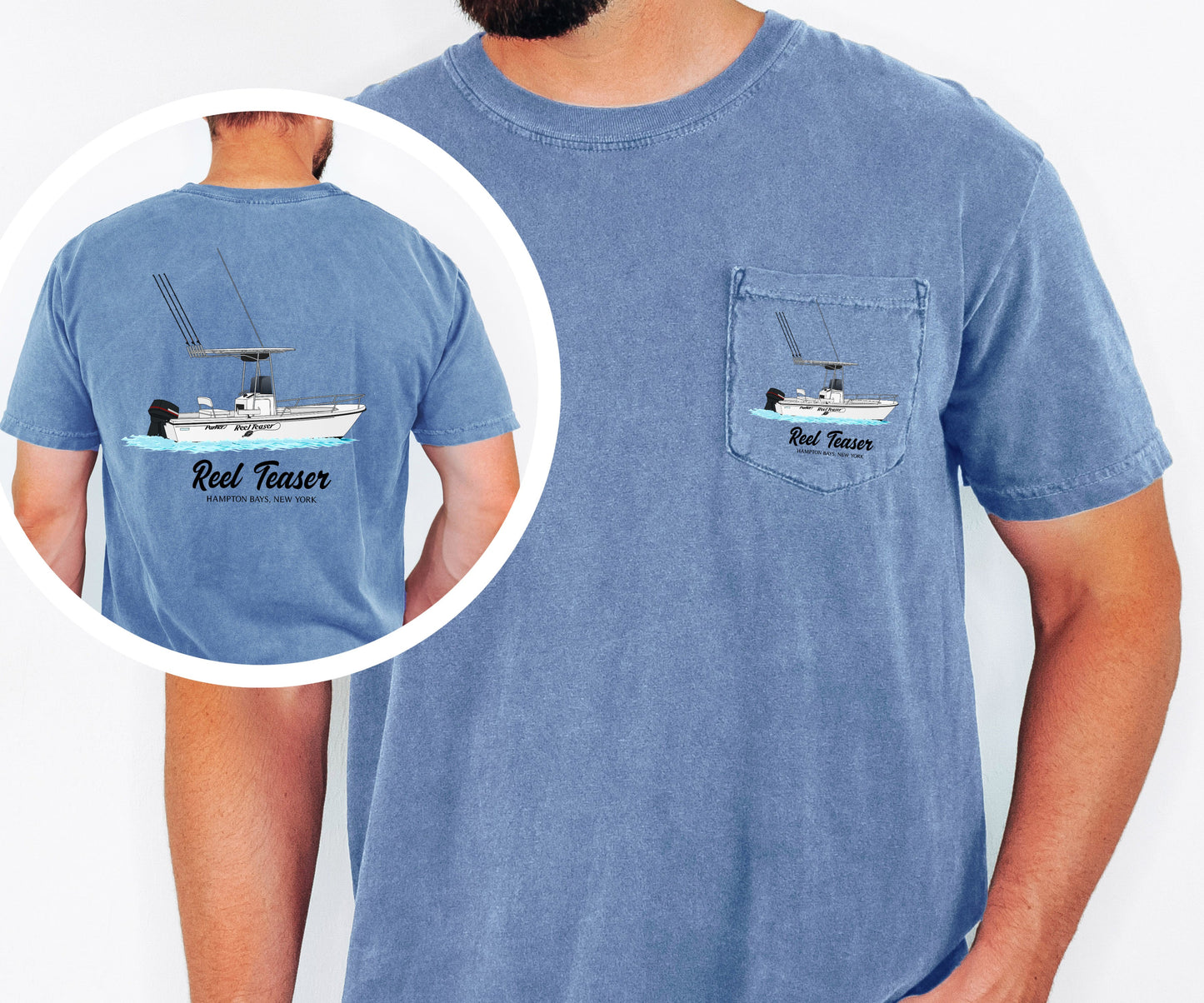 Custom Boating Comfort Colors Pocket T-shirt