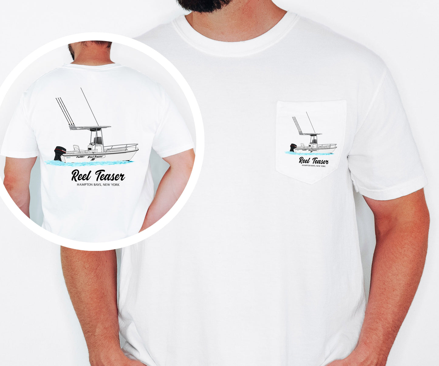 Custom Boating Comfort Colors Pocket T-shirt
