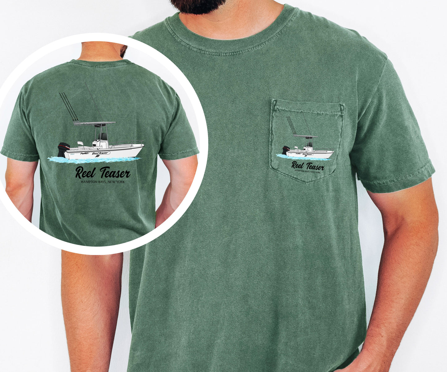 Custom Boating Comfort Colors Pocket T-shirt