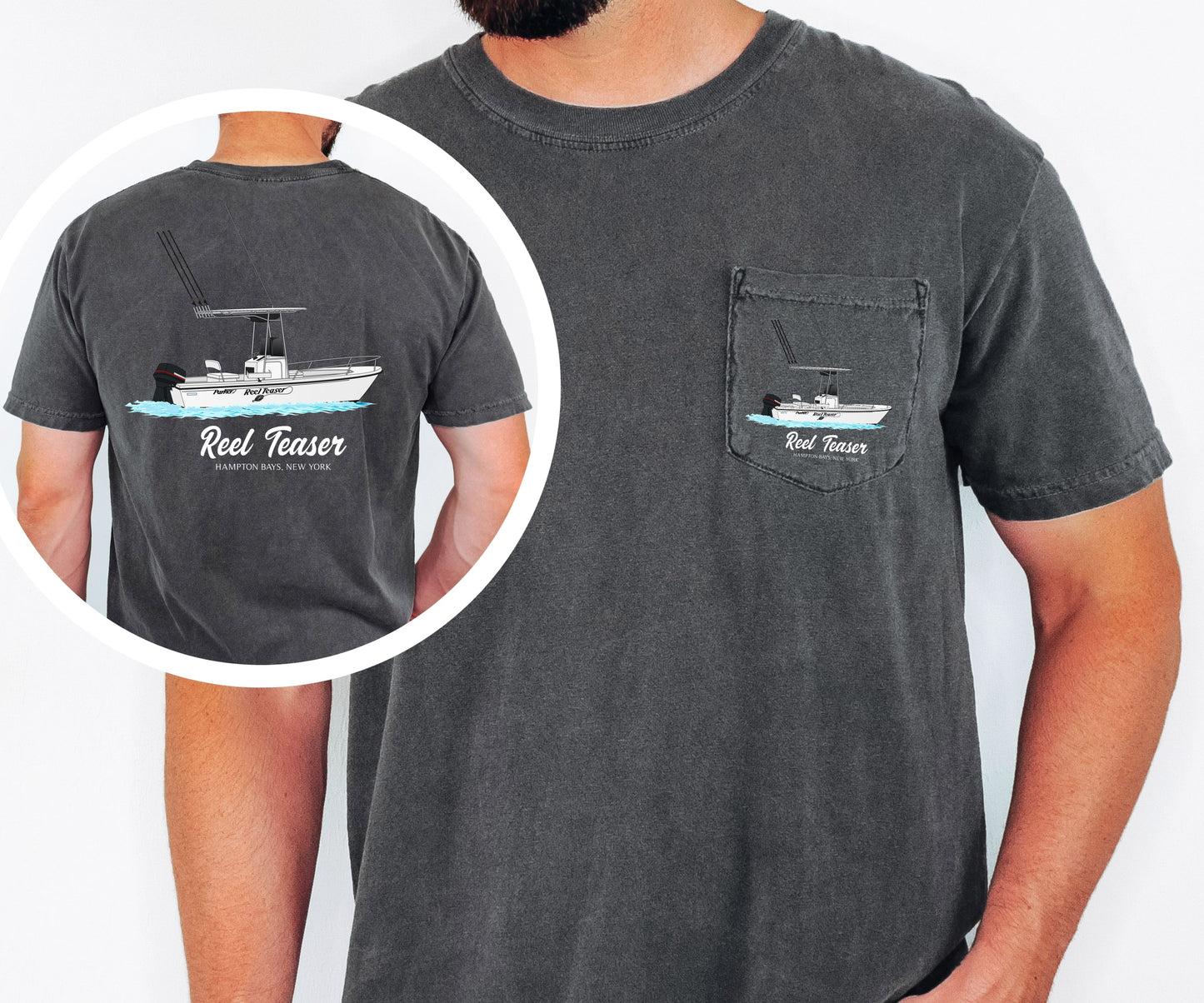 Custom Boating Comfort Colors Pocket T-shirt