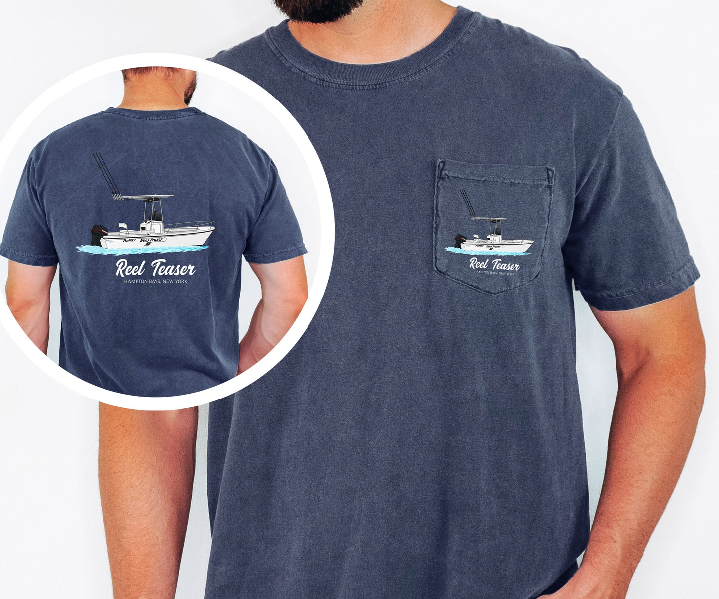 Custom Boating Comfort Colors Pocket T-shirt