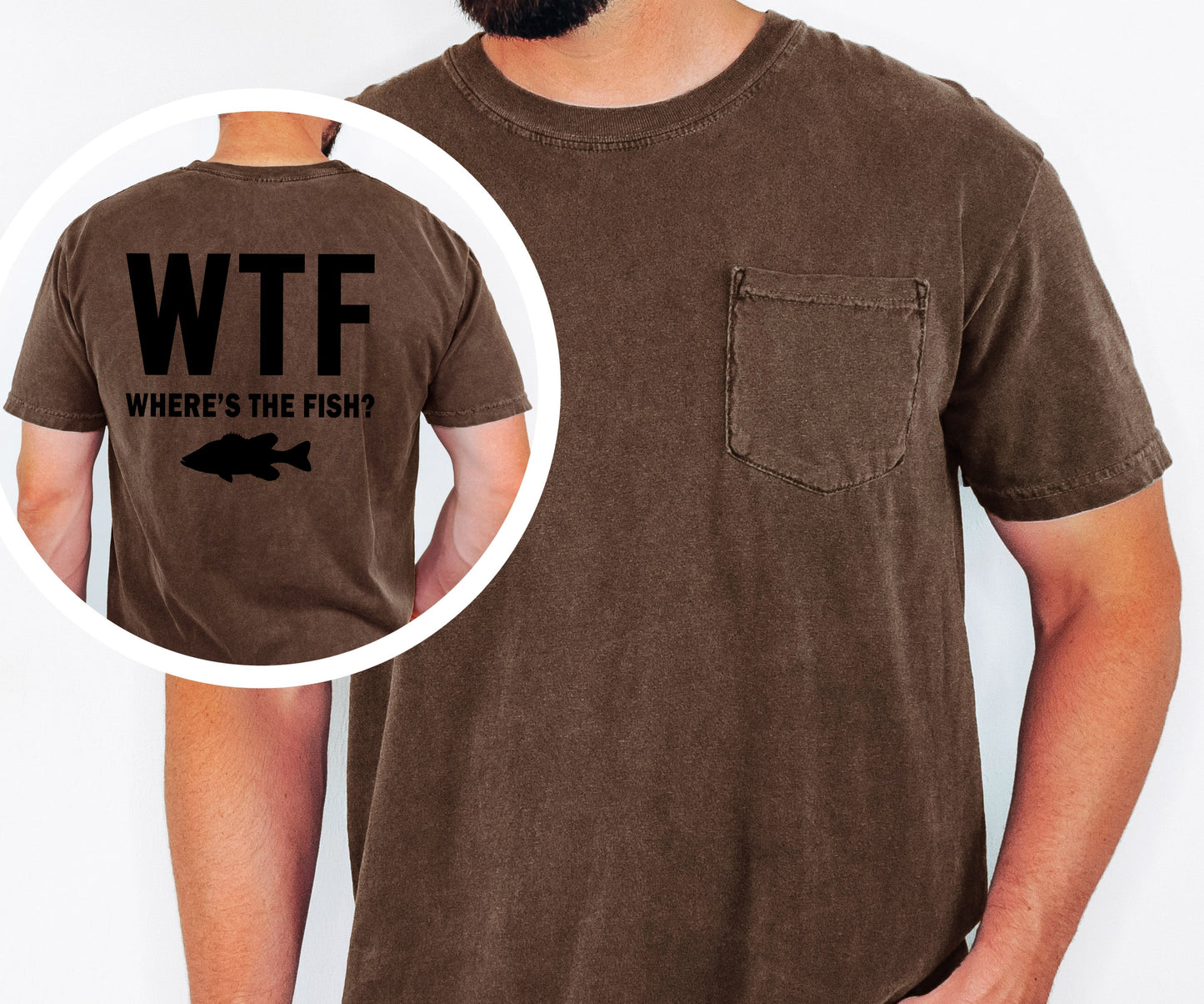 WTF Where's the Fish Pocket T-shirt