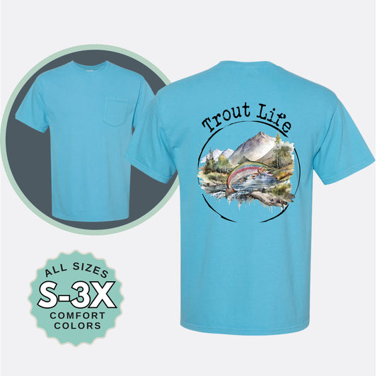 Trout Life Pocket Tee