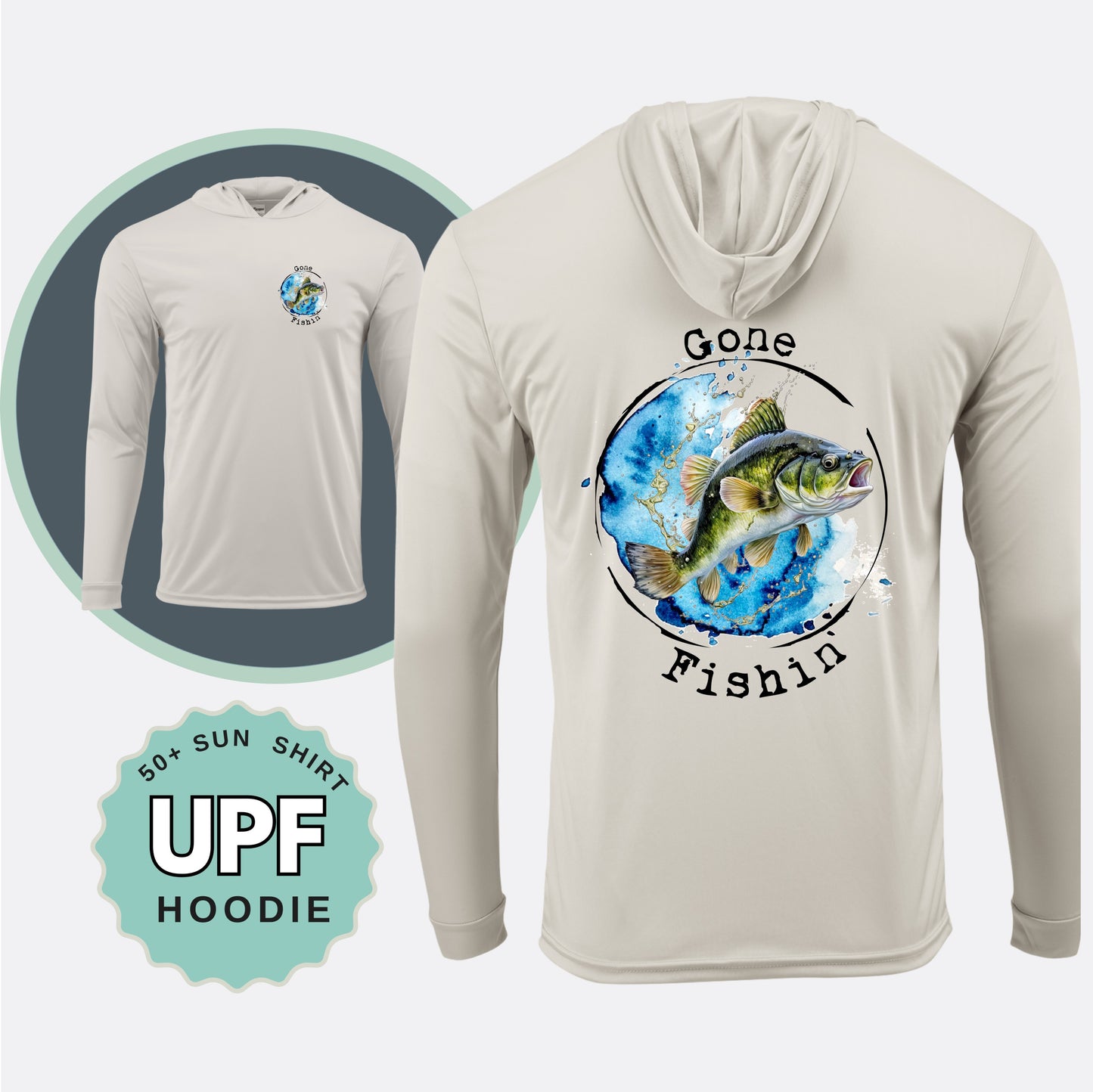 Gone Fishin' UPF 50+ Sun Shirt Hoodie