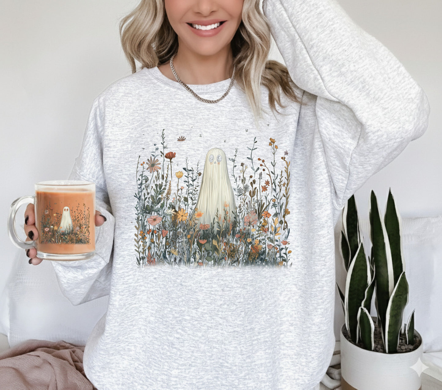Ghost in Wildflowers Coffee Mug Combo Set