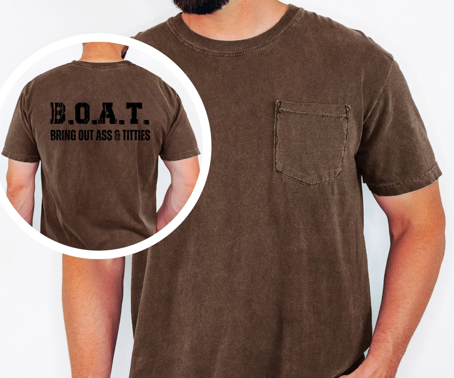 B.O.A.T Bring out Ass and Titties Fishing T-shirt