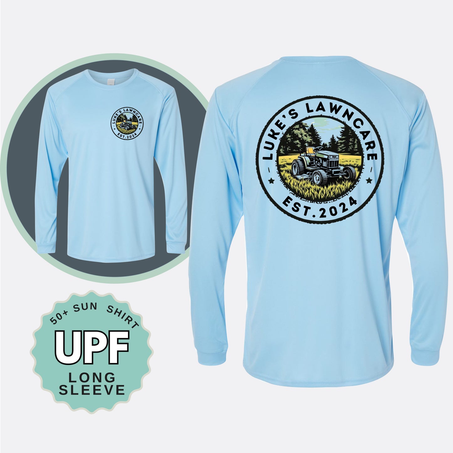 Custom Adult UPF 50+ Long Sleeve Sun Shirt – Add Your Logo or Design for Work, Events & Vacations