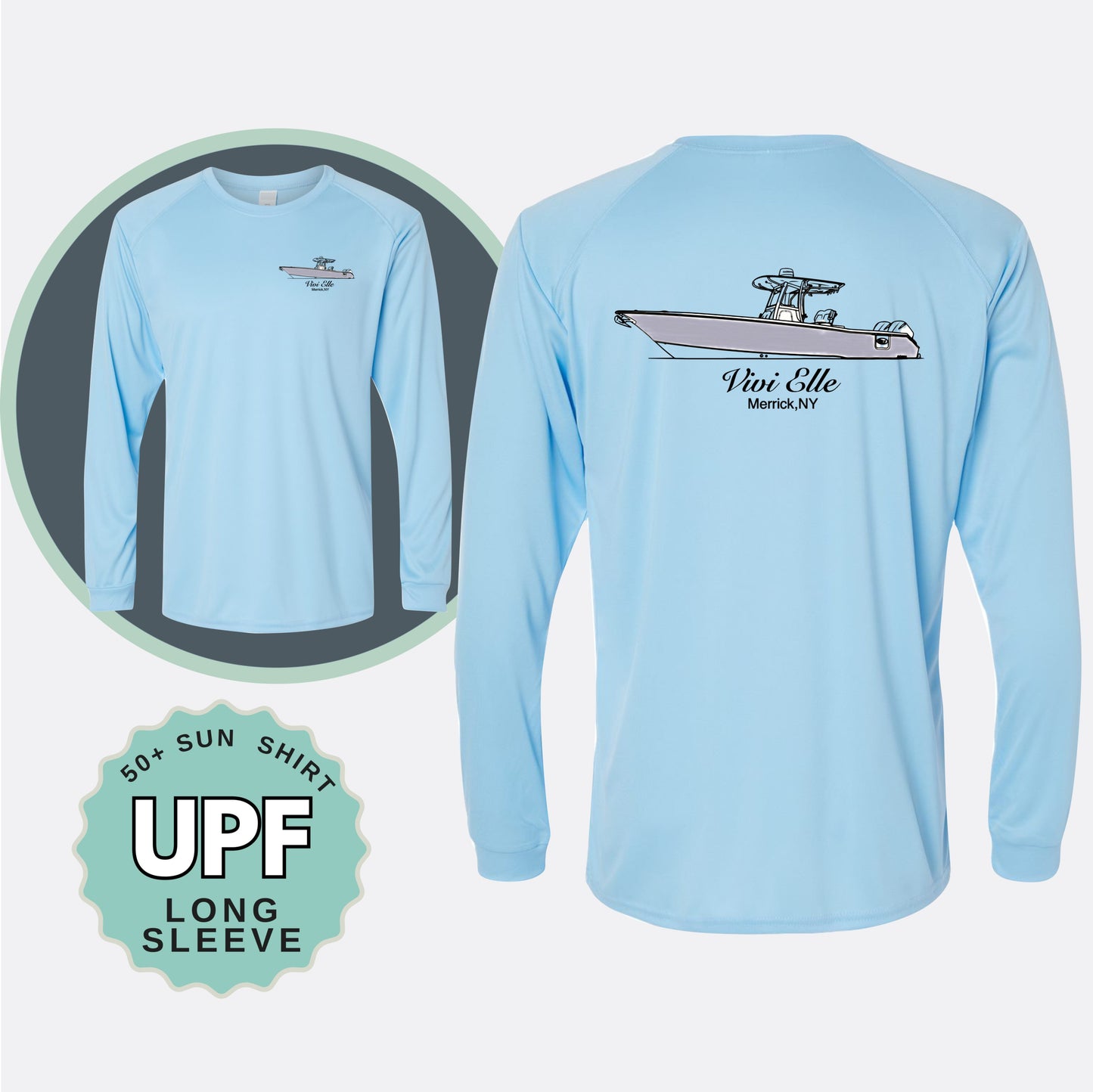 Custom UPF 50+ Long Sleeve Fishing Sun Shirt