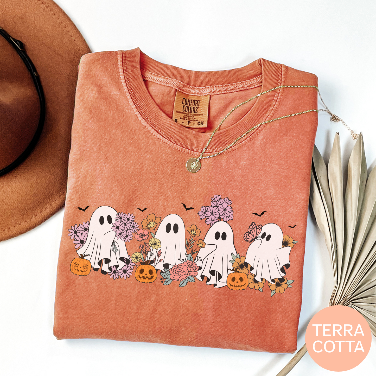 Ghost Florals Halloween Shirt