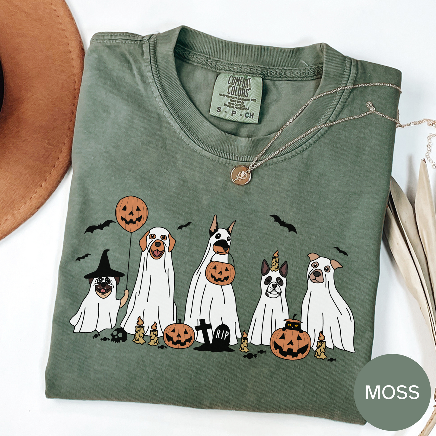 Halloween Dogs Costume Pumpkin T-shirt