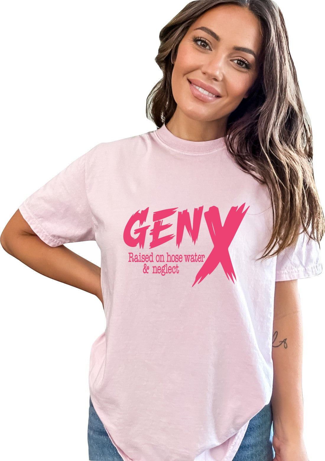 Generation X Retro Women's T-Shirt Raised on Hose Water and Neglect