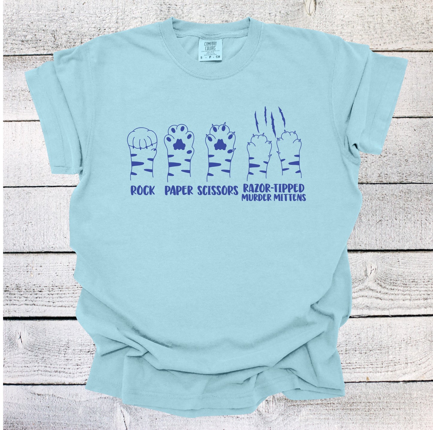 Rock Paper Scissors Razor Sharp Murder Mittens Cat Shirt