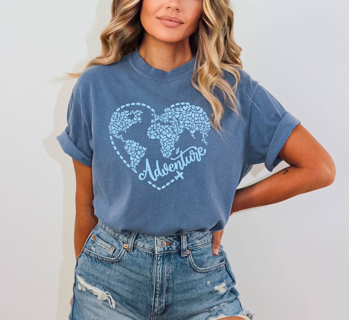 Adventure Awaits Heart Travel Shirt