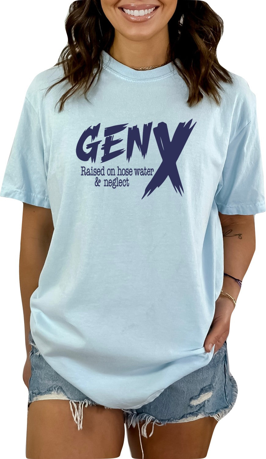 Generation X Retro Women's T-Shirt Raised on Hose Water and Neglect