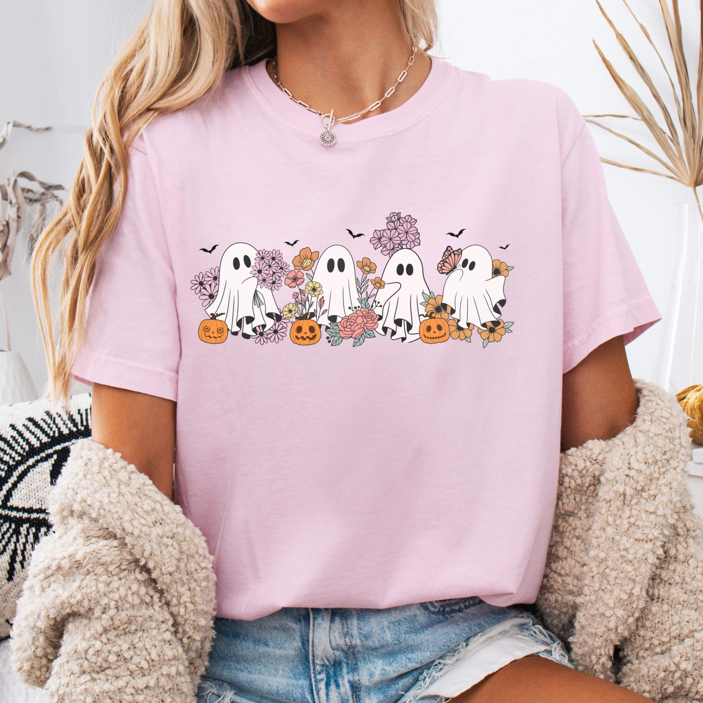 Ghost Florals Halloween Shirt