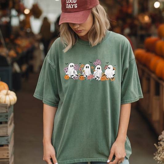 Ghost Florals Halloween Shirt