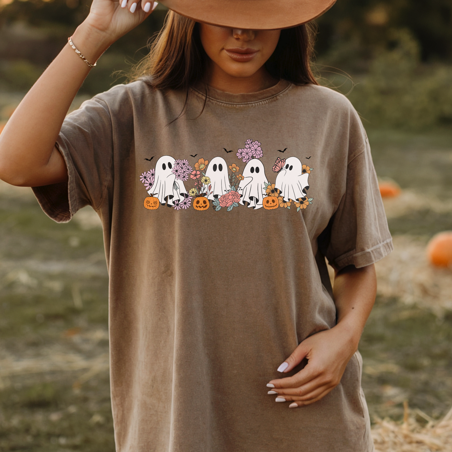 Ghost Florals Halloween Shirt