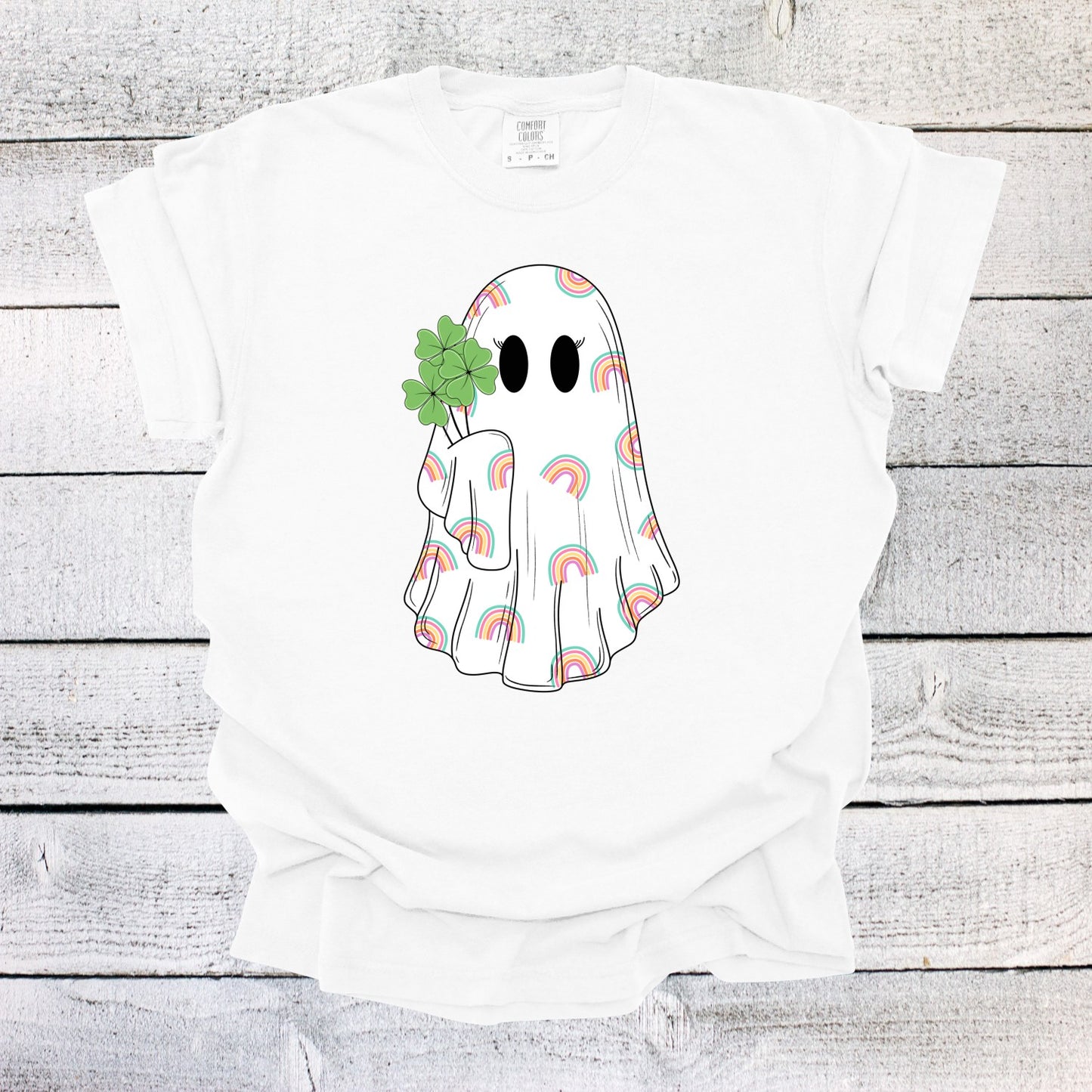 St. Patrick's Day Ghost Rainbow T-shirt