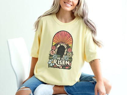 He is Risen Tomb Christian Easter Shirt