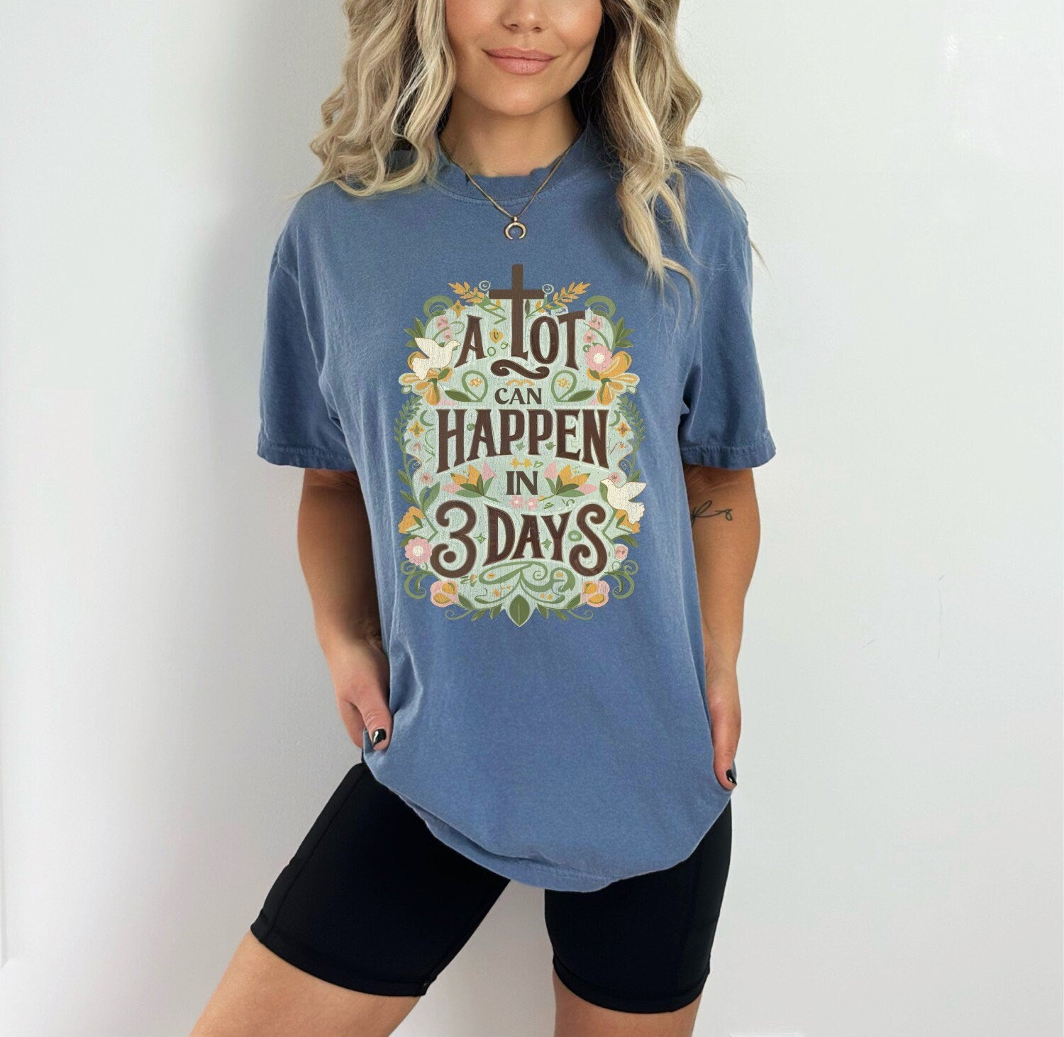 Christian Shirts Religious Tshirt Boho Christian Shirt Christian T Shirts Bible Verse Shirt A Lot can happen in 3 days Shirt