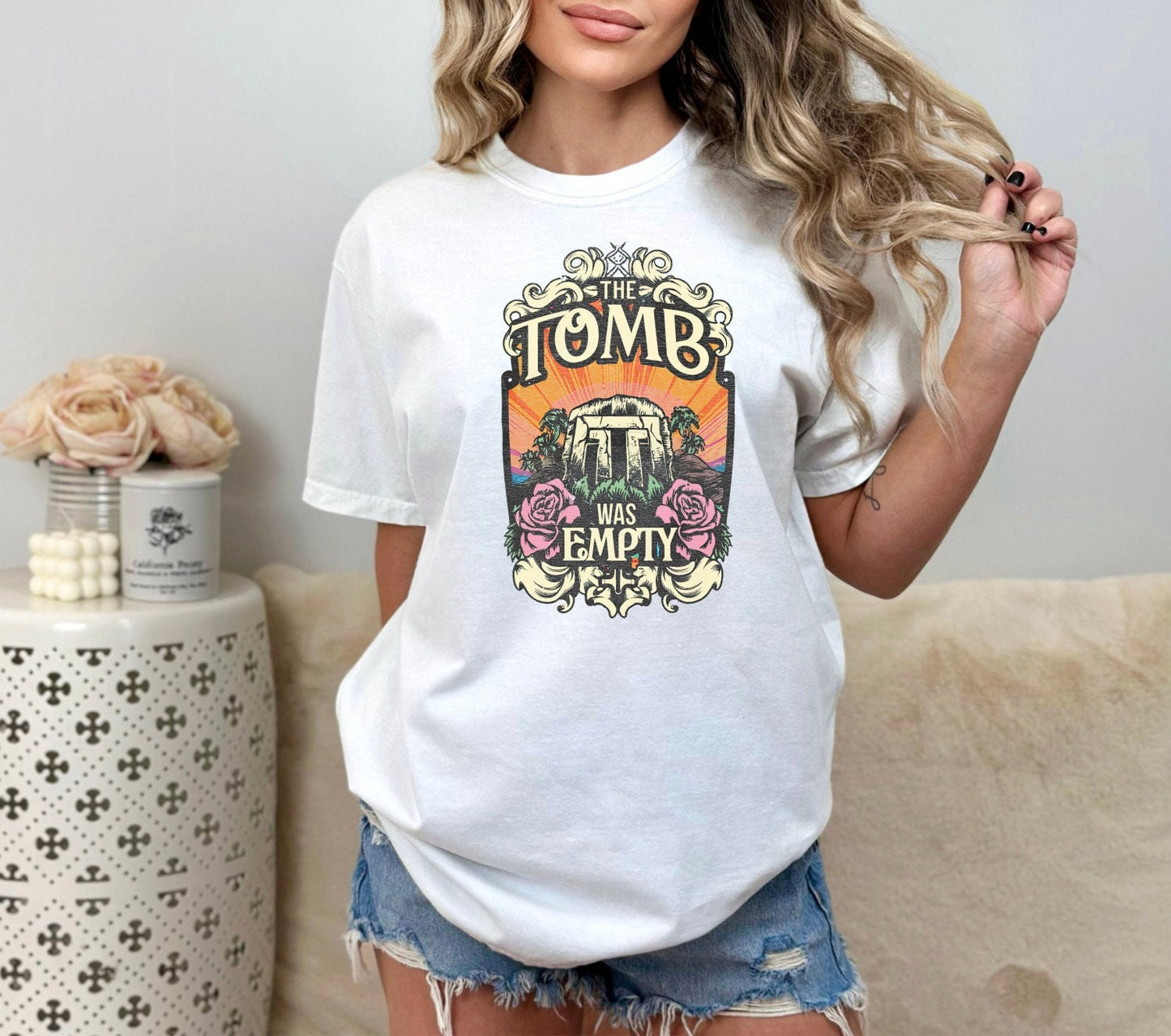 Christian Shirts Boho Christian Shirt Religious Tshirt Christian T Shirts Bible Verse Shirt The Tomb was Empty Shirt