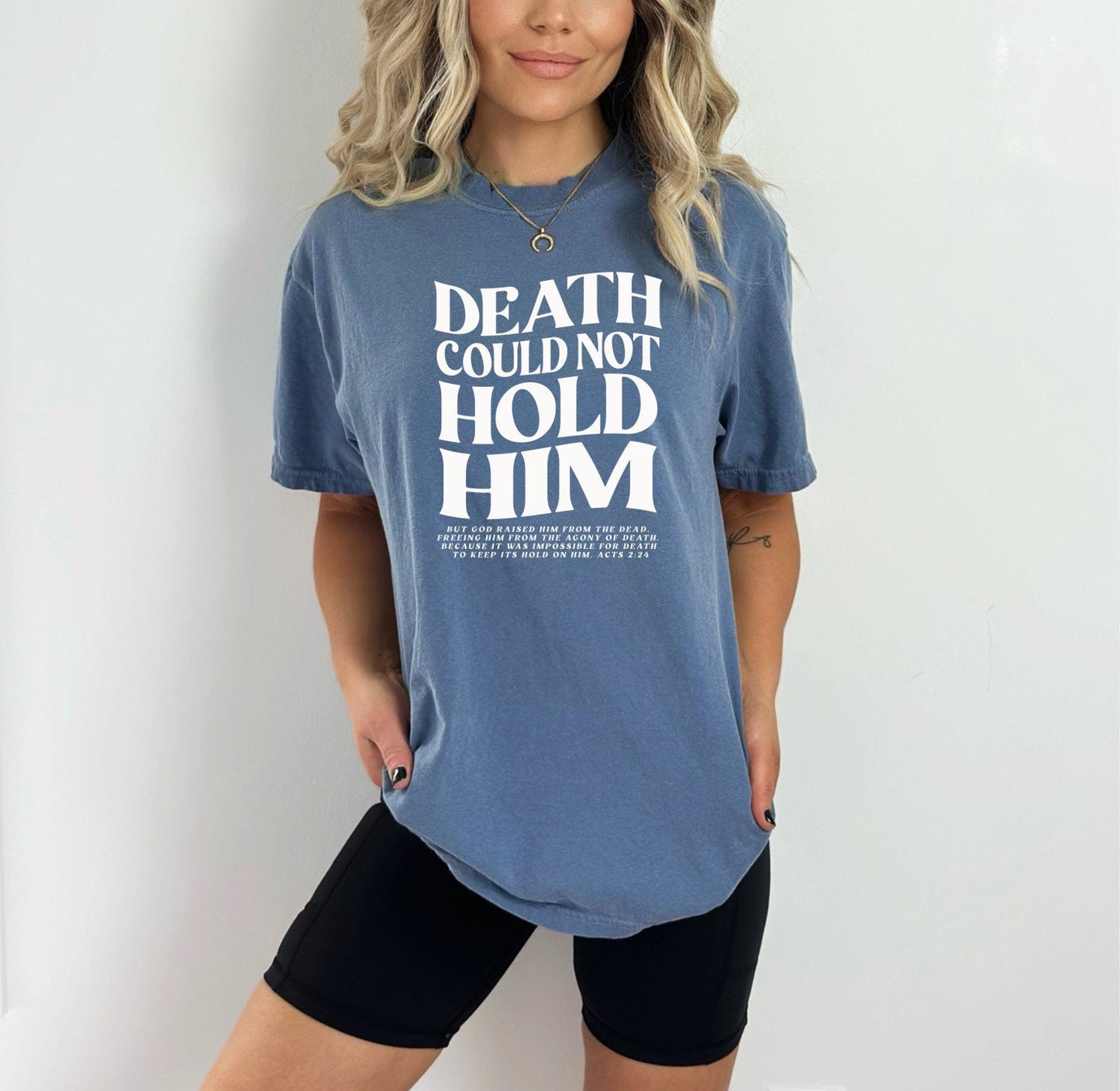 Christian Shirts Religious Tshirt Boho Christian Shirt Christian T Shirts Bible Verse Shirt Death Could Not Hold Him Shirt 