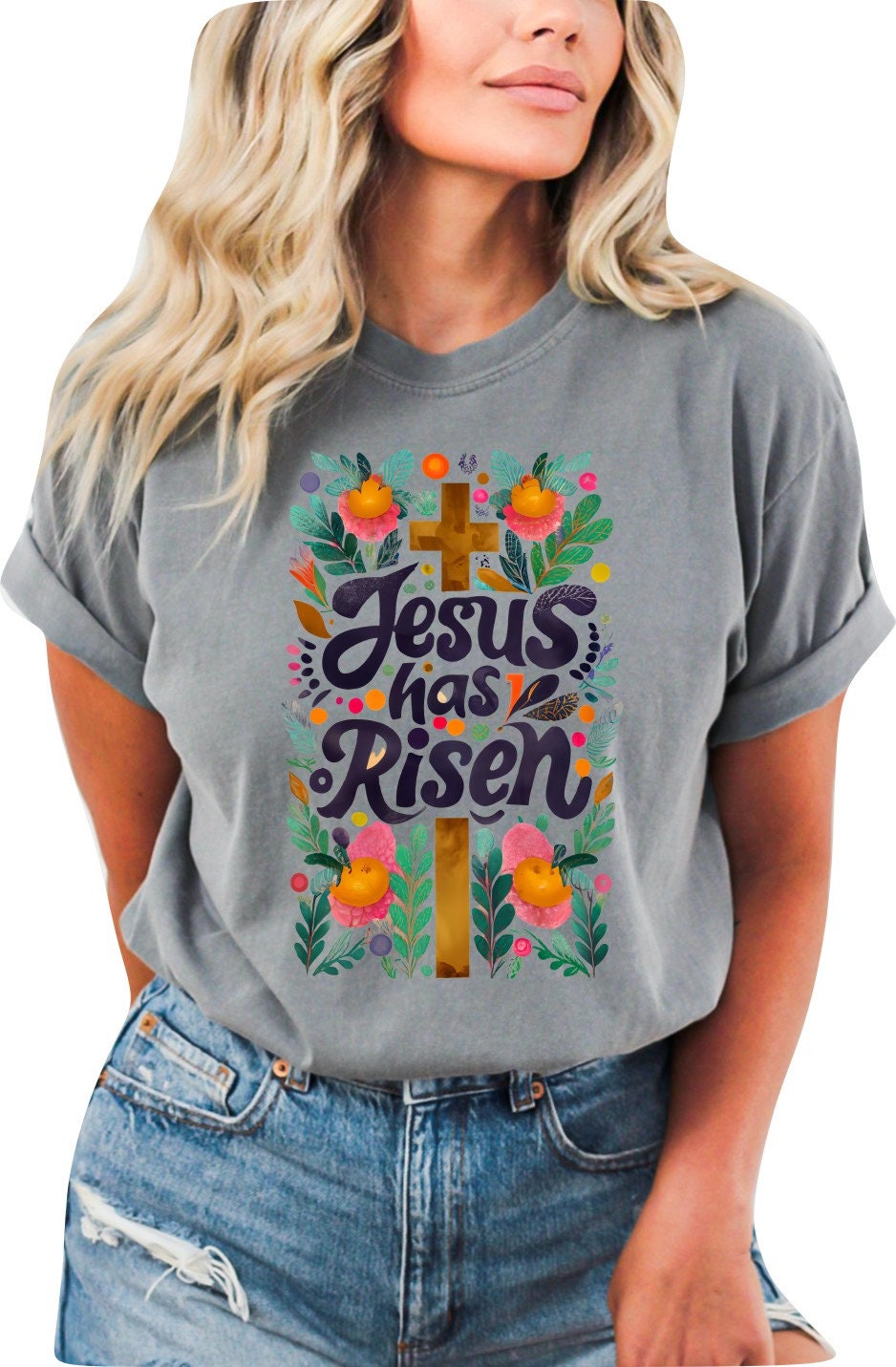 Christian Shirts Boho Christian Shirt Religious Tshirt Christian T Shirts Bible Verse Shirt Jesus Has Risen Floral Shirt