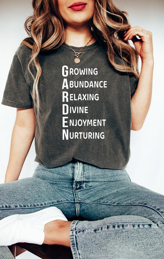 Garden Shirt Garden Words Shirt Gardening T-shirt Plant Lover Gift Plant Shirt Gardening Lover Shirt Women's Shirt Ladies Shirt