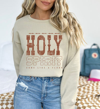 Christian Shirts Religious Tshirt Christian T Shirts Boho Christian Shirt Bible Verse Shirt Holy Spirit Come Like a Flood Shirt