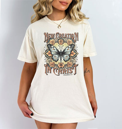 Vintage-Inspired New Creation in Christ Shirt - Faith-Based Tee