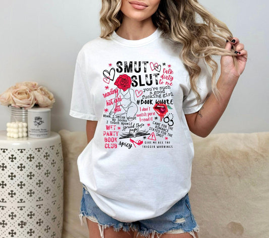 Smut Slut Book Shirt, Book Lover Shirt, Book Shirt, Reading Shirt, Book Club Shirt, Book Sweatshirt, Book Club