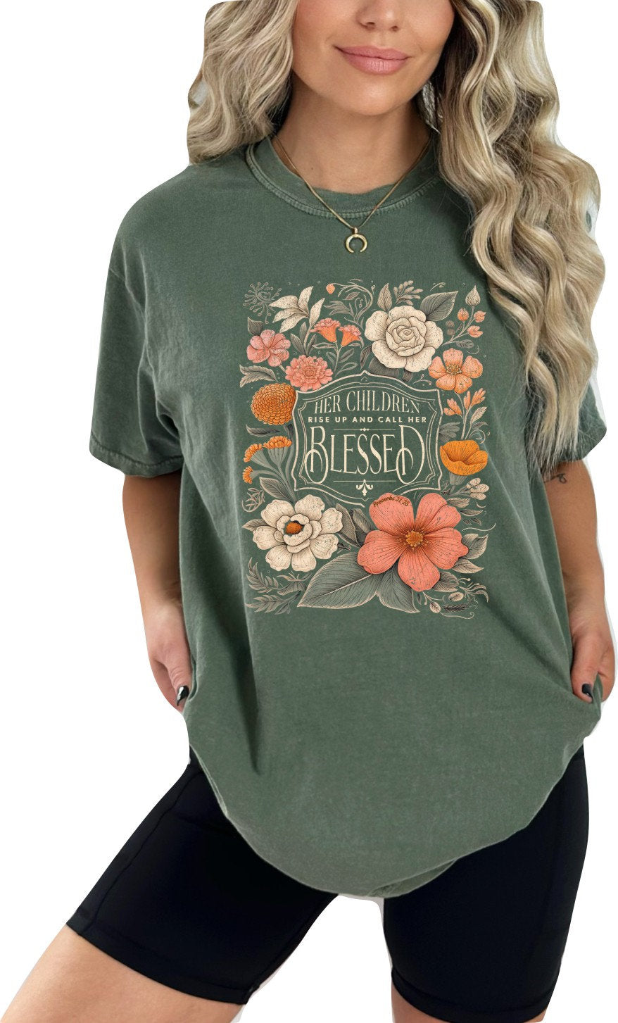 Christian Mother's Day Shirt Mothers Day TShirt Bible Verse Shirt Christian Mom Shirt Her Children Rise Up and Call Her Blessed Shirt